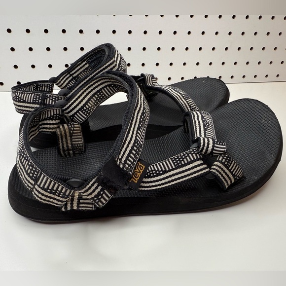 Teva Original Universal Sport Sandals Women’s 7 Black and White Geometric Print - Picture 4 of 15